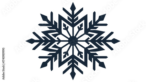 Vector art of elegant snowflake, a symbol of winters beauty and the unique patterns of natures icy crystals