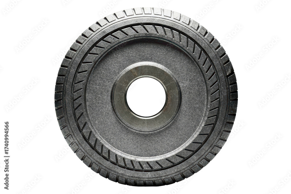 Obraz premium Industrial diamond grinding wheel for cutting stone or concrete on a transparent background