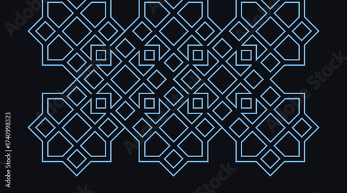seamless geometric pattern middle east style