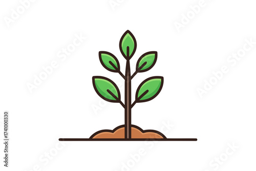 Young Tree Planting Symbolizing Global Reforestation And Growth