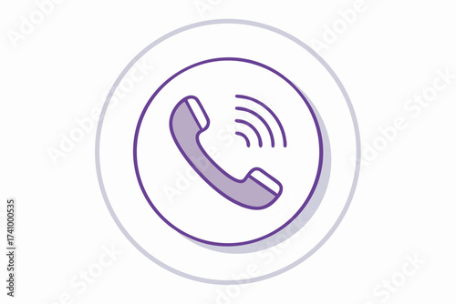 Viber phone handset inside a clean circle outline