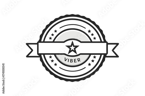 Viber circular badge featuring small decorative star icon