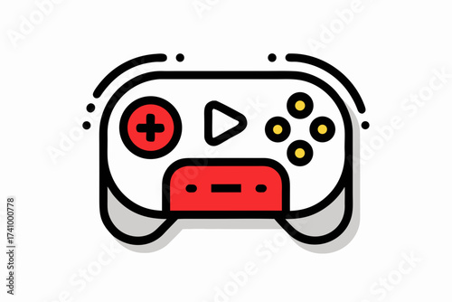 youtube gaming icon clean minimal play button design vector,