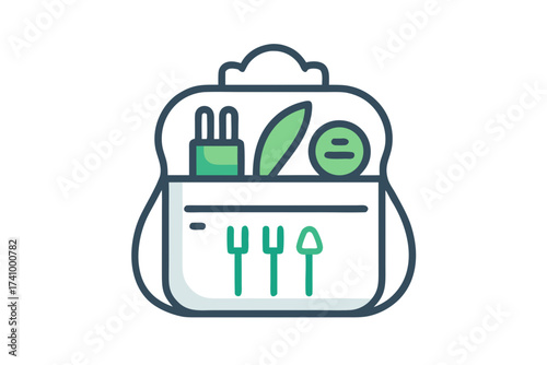 zero waste kit bag with small utensils eco friendly idea,