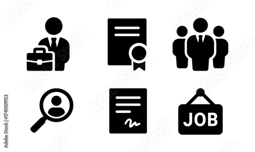 Essential career icons collection for professional design and organizational materials