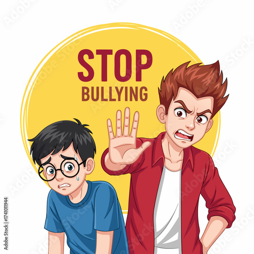 Stop Bullying A Powerful Visual Message of Support and Prevention Against Harassment and Aggression