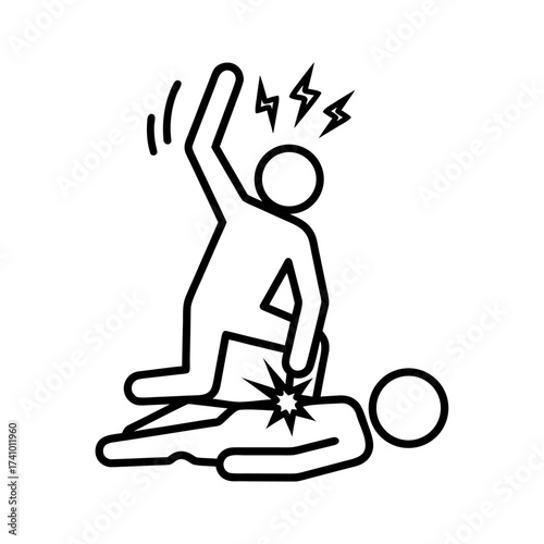 Stop Bullying Icon Representing Aggression and Violence, Symbolizing Cruelty and Harm Towards Others