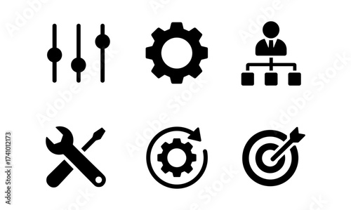 Modern tech icons collection for interface and system design