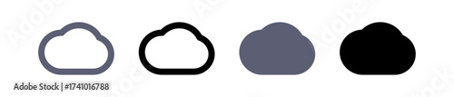 Set of cloud icon vector illustration. File for technology and weather