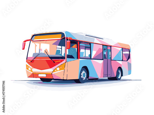 bus isolated on white background