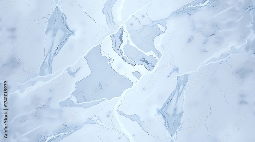 Obraz premium Abstract Light Blue Marble Texture Background with Delicate Veins.