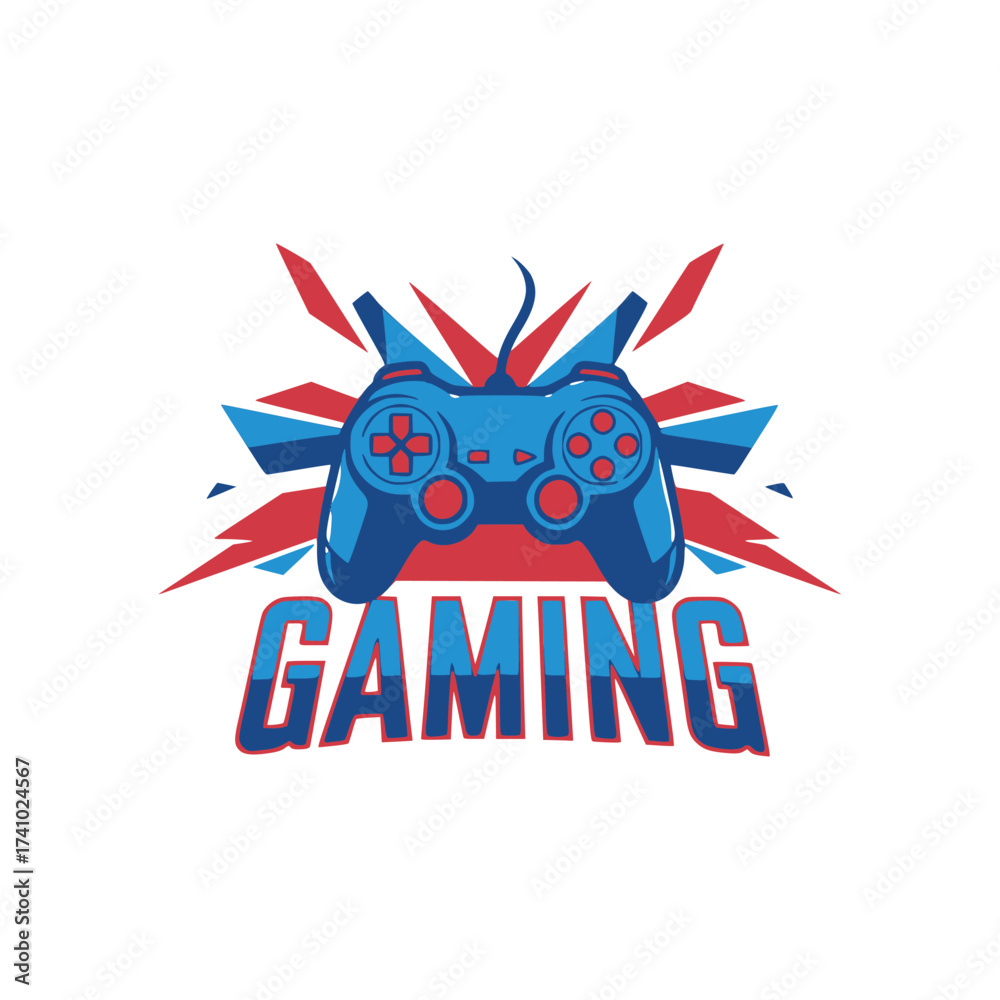 Naklejka premium Game logo vector illustration design