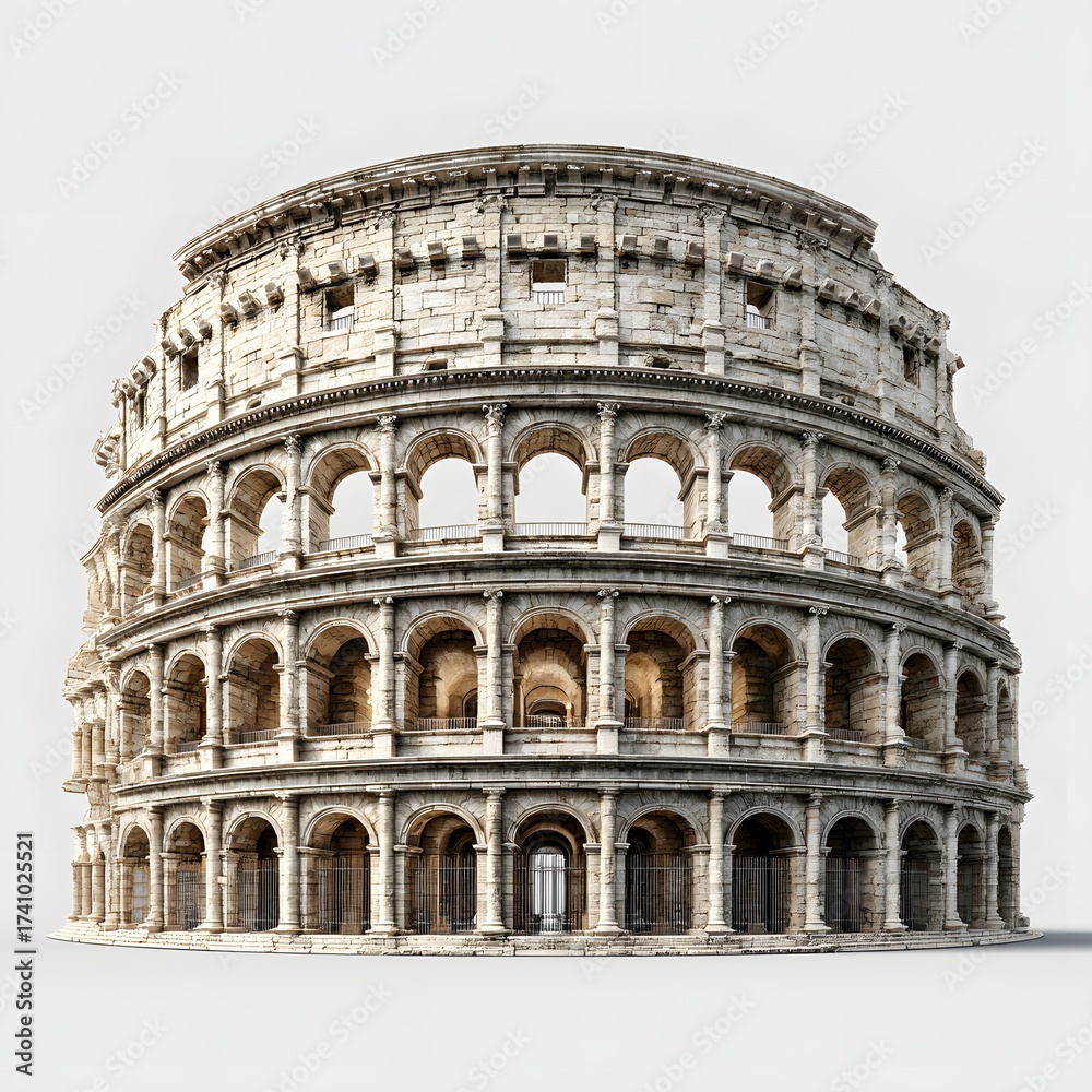 Fototapeta premium Colosseum: Explore the Magnificent Coliseum - An Architectural Masterpiece of Ancient Roman Empire and Heritage Site in Rome, Italy