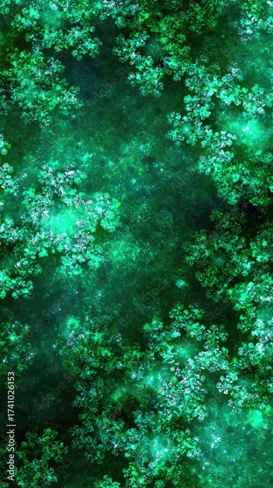 Fototapeta premium Abstract Green Geometric Pattern Background