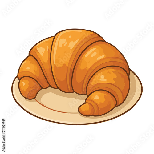 Croissant Bread PNG Illustration (Isolated, No Background)