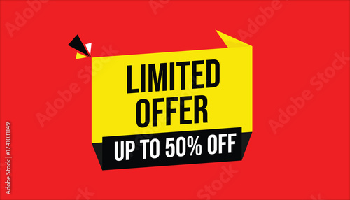 LIMITED OFFER – UP TO 50% OFF SALE BANNER