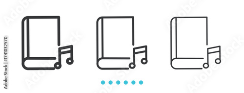 Books Cart Icon. Thin line icon vector