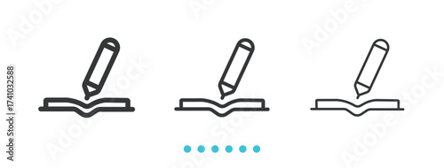 Books Cart Icon. Thin line icon vector
