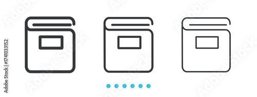 Books Cart Icon. Thin line icon vector