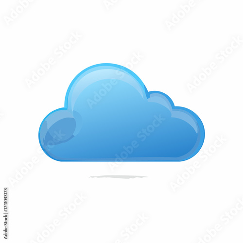 Floating in the Sky A Gentle Blue Cloud Symbolizing Connectivity, Storage, and Digital Harmony