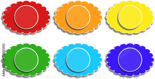 sechs farbige Flächen in 3d