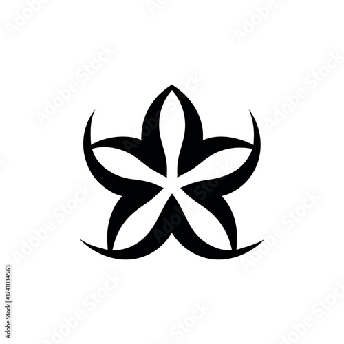 Abstract flower logo feminine modern creative branding Vector illustration