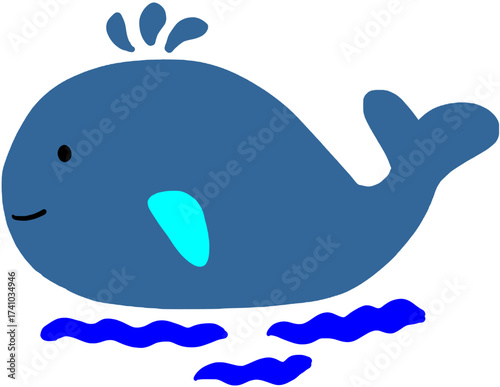 blue whale cartoon