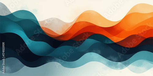 Abstract colorful wave vector illustration pattern for web design template and banner