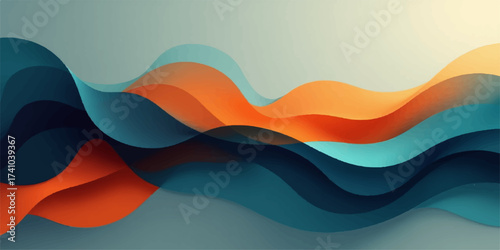 Colorful abstract wave vector illustration for web design banner or business wallpaper