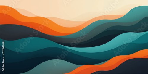 Abstract colorful wave background vector illustration design