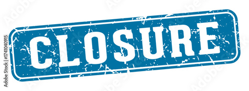 closure rectangular sign. closure stamp