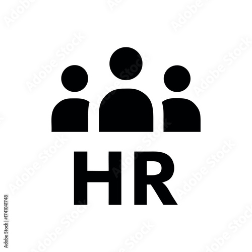 Minimalist worker group logo corporate teamwork unity Vector illustration