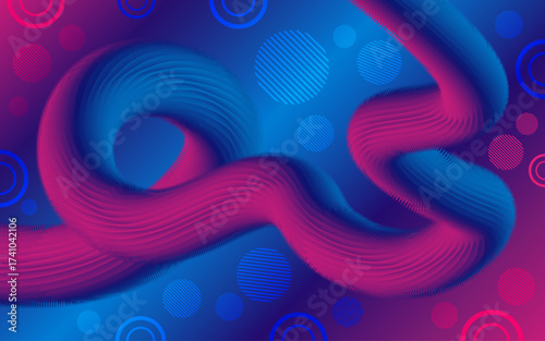 Abstract blue & purple fluid wave gradient background. modern futuristic vector art.