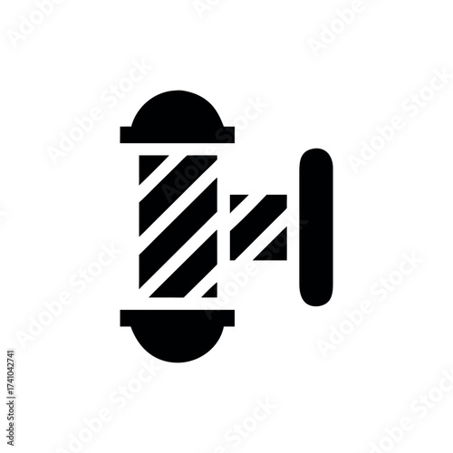 Abstract barber pole logo classic vintage barber style Vector illustration