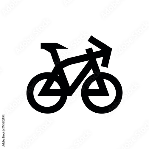 Abstract bicycle logo modern cycling sport lifestyle Vector illustration