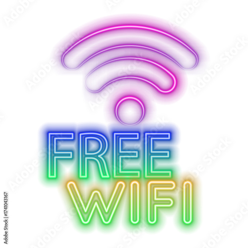 Sonic waves, WiFi signal glowing elements, neon style.radar sensor light effects, wireless network neon round symbols. Vector illustration.