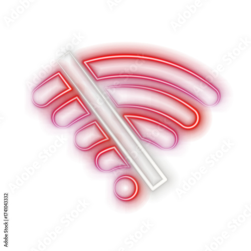 WIFI icon animation by neon. Free WiFi here. A high definition vector illustration of a glowing neon WiFi sign free here