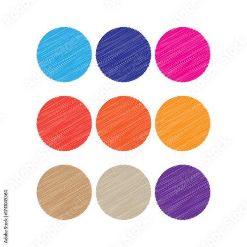 Textured Circle Color Palette