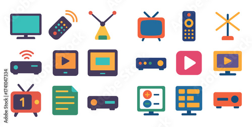 Colorful Media Icons