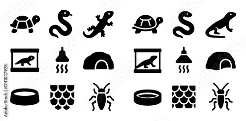 Reptile Icons Set