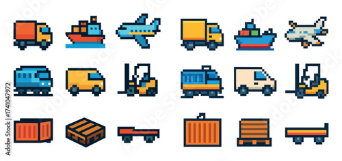 Logistics Icons Grid