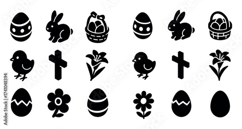 Isometric Easter Icons