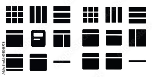 Grid of UI Icons