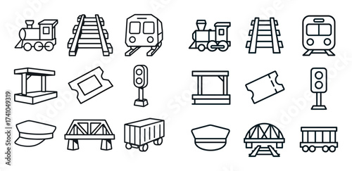Rail Transport Icons