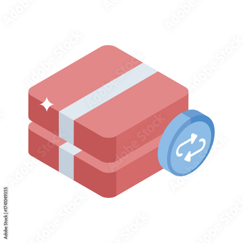 Get this amazing icon of package return in modern design style