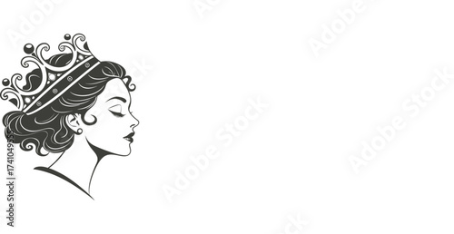 Princess Vector illustration Silhouette