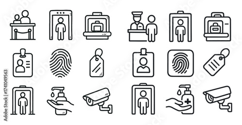 Airport Security Icons