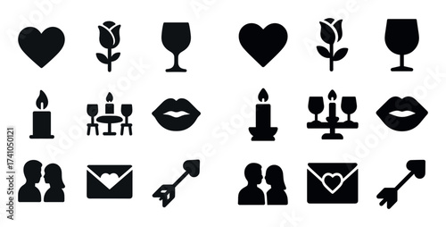 Romantic Icon Set