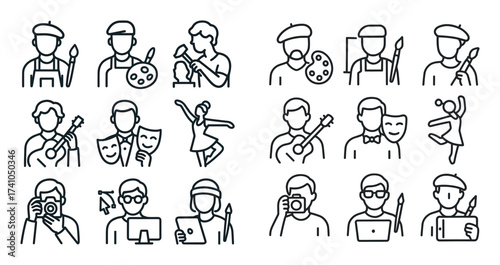 Minimalist Profession Icons