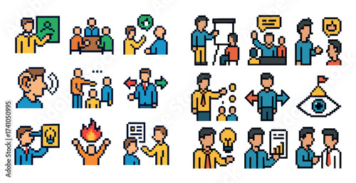 Leadership Pixel Icons